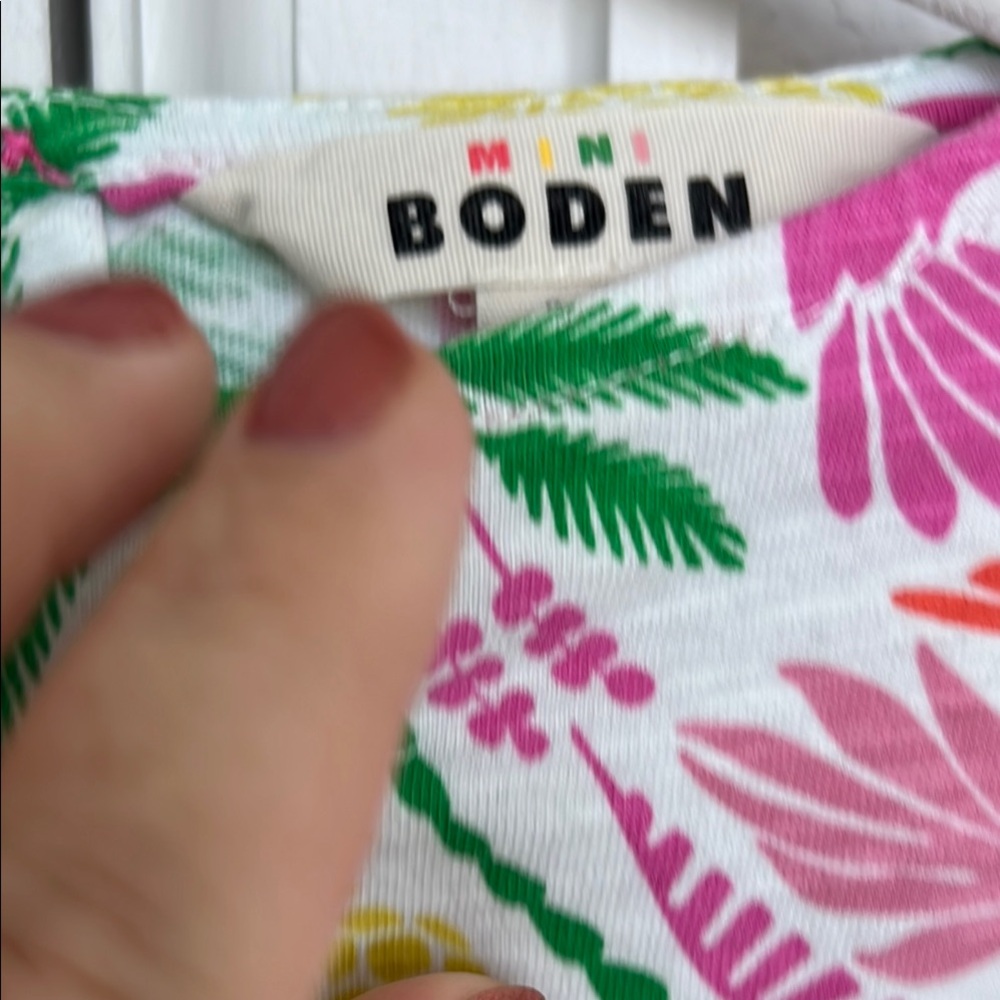 Mini Boden Multicolor Tropical Print Dress - Picture 6 of 6